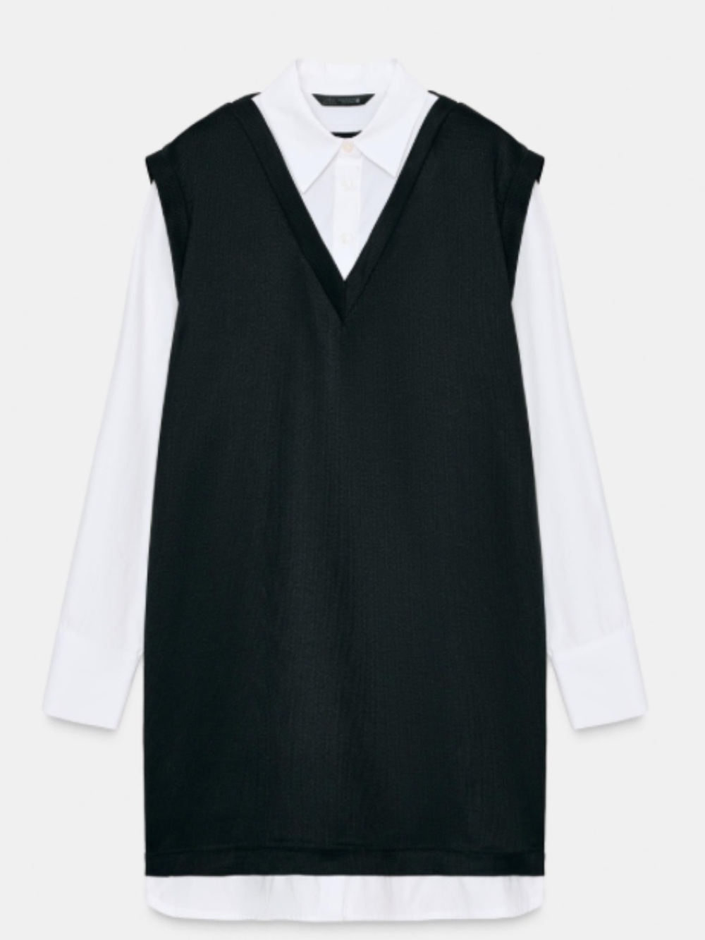 Combination poplin dress